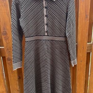 Max Studio Black and Tan Max Studio Knit Dress, never worn, XS runs large